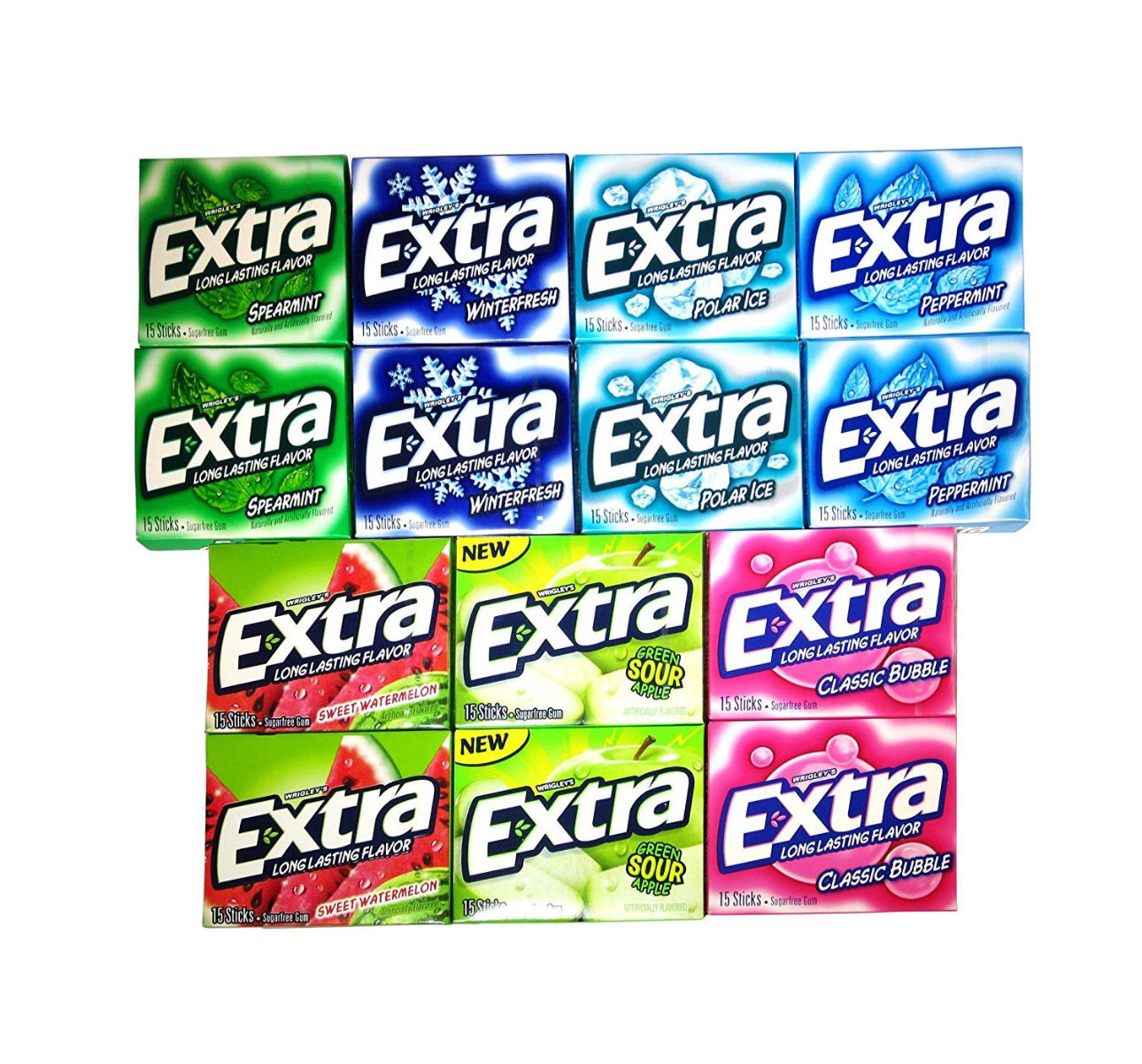 Mix of Fruity and Mint Gum