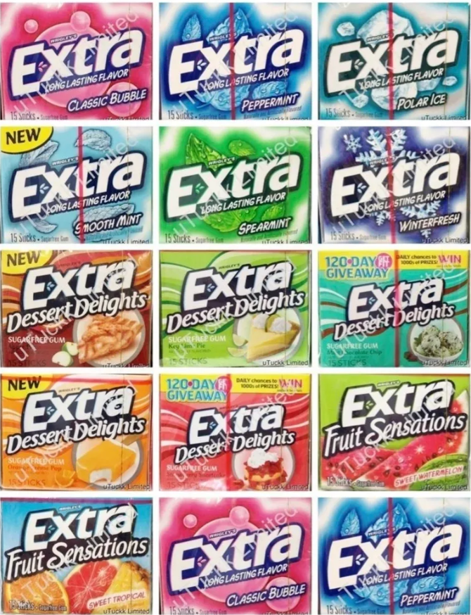 Mix of Fruity and Mint Gum